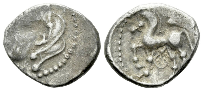 Celtic, Bituriges Cubi Quinarius I century BC, AR 15.00 mm., 1.99 g.

VF