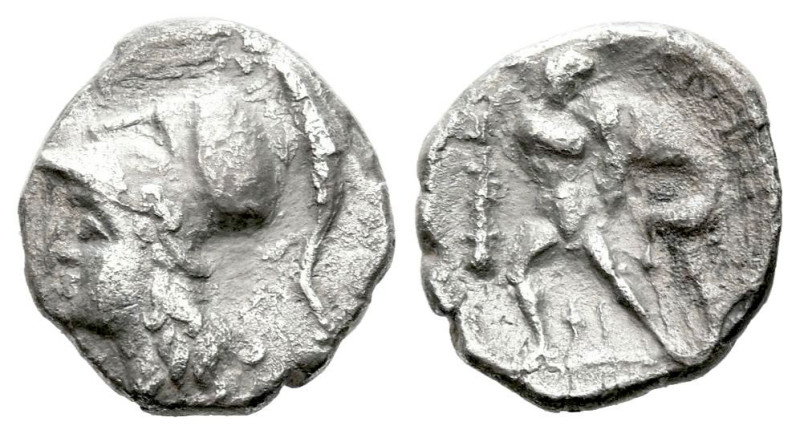 Calabria, Tarentum Diobol circa 280-228, AR 10.00 mm., 0.86 g.

VF

Ex Navil...