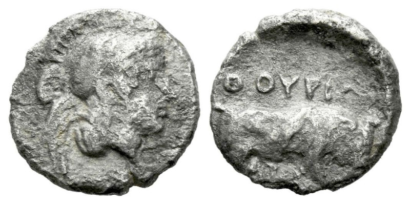 Lucania, Thurium Diobol circa 350-300, AR 11.00 mm., 0.90 g.

VF