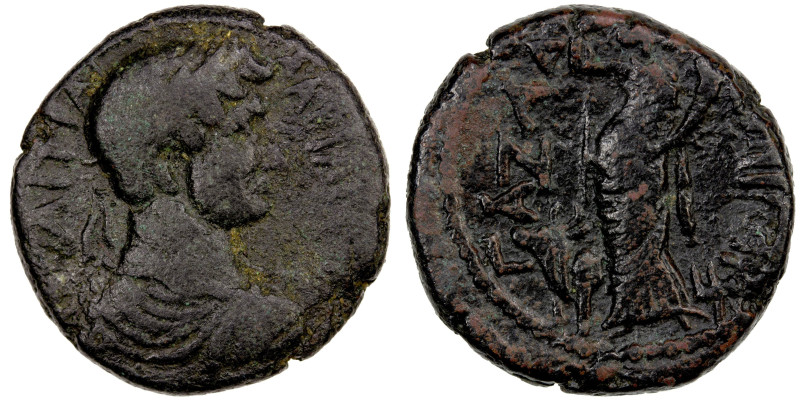 JUDAEA: Hadrian, 117-138 AD, AE22 (8.87g), Gaza, dated 132/3 AD, RPC III-4033, R...