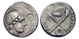 Roman Republic, silver denarius 48 BC. Junius Brutus Albinus