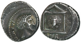 Roman Imperatorial, silver denarius 42 BC, Marc Antony