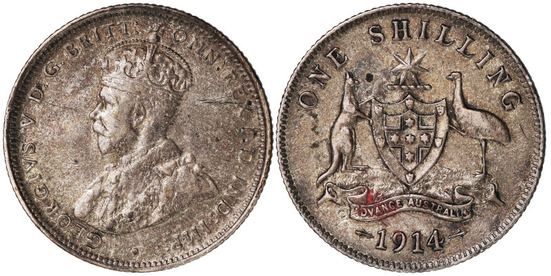 KM-26; King George V; London Mint; Silver (.925), 5.64 g.; XF