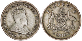 Australia 6 Pence 1910