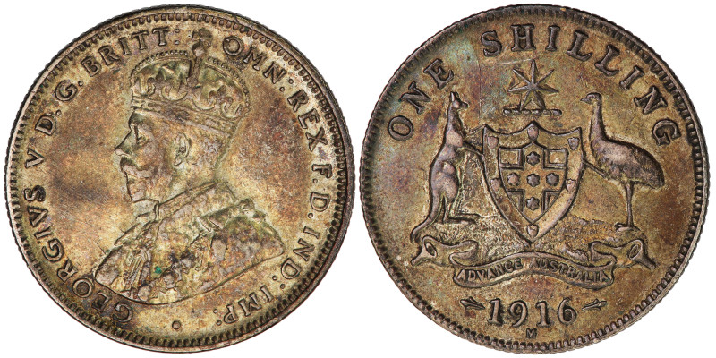 KM-26; King George V; Silver (.925), 5.64 g.; AU/UNC