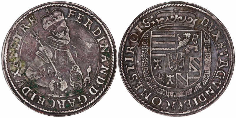 Dav ECT-8095; Ferdinand II (1564-1595); Silver (.875), 26.49g; County of Tyrol; ...