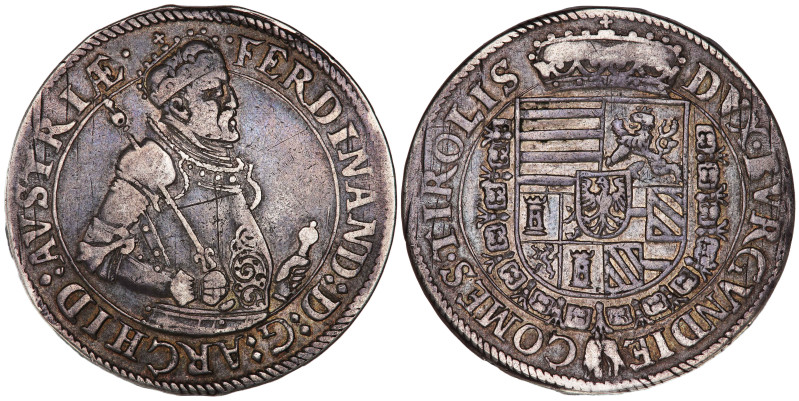 MT-273, Dav ECT-8097; Ferdinand II (1564-1595); Silver, 28.19g; County of Tyrol;...