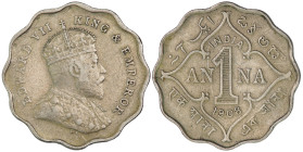 British India 1 Anna 1908 B