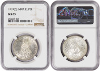 British India 1 Rupee 1919 C. NGC MS 63