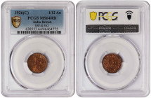 British India 1⁄12 Anna 1926(C). PCGS MS 64 RB. Almost Top Pop!