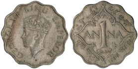 British India 1 Anna 1940