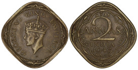 British India 2 Annas 1943
