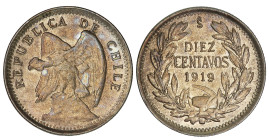 Chile 10 Centavos 1919