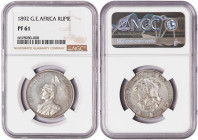 German East Africa 1 Rupie 1892. NGC PF 61