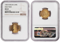 Vatican City 100 lire 1950. NGC MS 63