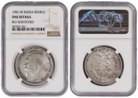 Russia 1 Rouble 1906 EB. NGC F Details ( Cleaned )