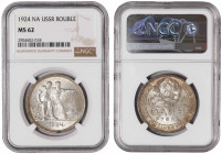 Russia-USSR 1 Rouble 1924. NGC MS-62