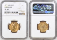 Russia-USSR Chervonetz 10 Rubles 1975. NGC MS 66+