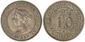 Sri Lanka 10 Cents 1892