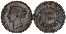 Straits Settlements (British Malaysia) 1 Cent 1845