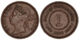 Straits Settlements (British Malaysia) 1 Cent 1872 H