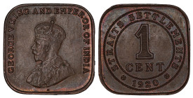 Straits Settlements (British Malaysia) 1 Cent 1920