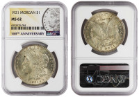 USA 1 Dollar 1921. Morgan Dollar NGC MS 62