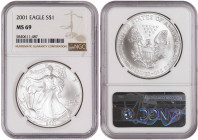 United States 1 Dollar 2001. NGC MS 69