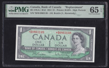 Canada 1 Dollar 1954. PMG Gem UNC 65 EPQ