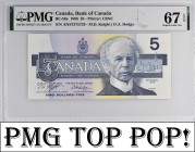 Canada 5 Dollars 1986. PMG Superb Gem UNC 67 EPQ !!!TOP POP!!!