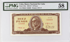 Cuba 10 Pesos 1984. PMG Choice About UNC 58