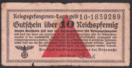 Germany Camp Money 10 Reichspfennig 1939-45