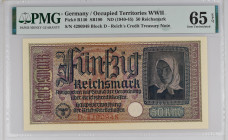 Germany / Occupied Territories WWII 50 Reichsmark ND 1940-45. PMG Gem UNC 65 EPQ