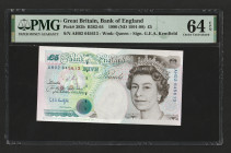 Great Britain 5 Pounds 1990. PMG Choice UNC 64 EPQ