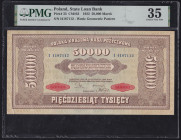 Poland 50.000 Marek 1922. PMG Choise VF 35