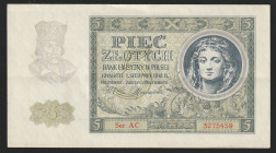 Poland German Occupation 5 Zlotych 1941