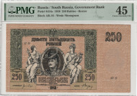 Russia 250 Rubles 1918. PMG Choice Extremely Fine 45