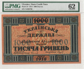 Ukraine 1000 Hryven 1918 PMG 62