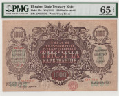 Ukraine 1000 Karbovantsiv 1918 PMG 65 EPQ