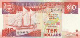 Singapore 10 Dollars 1988