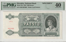 Slovakia 500 Korun 1941. Specimen. PMG 40