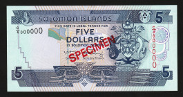 Solomon Islands 5 Dollars 2004-2018 Specimen