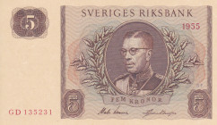 Sweden 5 Kronor 1955