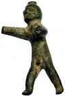 PRÓXIMO Y MEDIO ORIENTE. Figura antropomorfa. Mediterráneo Oriental (siglo III a.C.). Bronce. Altura 58 mm.