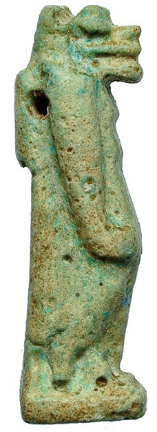 EGIPTO. AMULETO DE BAJA ÉPOCA (664-525 a.C.). Divinidad Tawaret. Fayenza vitrifi...
