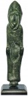 HISPANIA ANTIGUA. Exvoto oferente. Siglo IV-III a.C. Bronce. Altura 53 mm. Incluye peana. Procedencia: Symes Gallery (1990).
