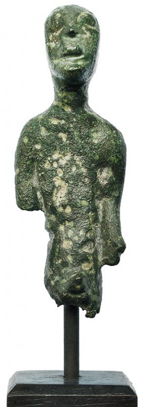 HISPANIA ANTIGUA. Exvoto. Siglo IV-III a.C. Bronce. Altura 52 mm. Incluye peana....