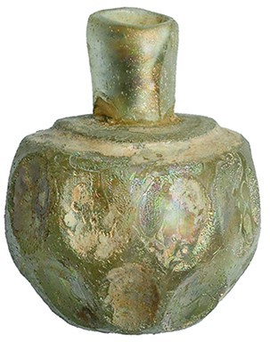 ROMA. Ungüentario globular con irisaciones (s. II-III d.C.). Altura 4,6 cm. Diám...