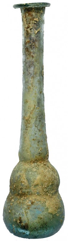 ROMA. Ungüentario con irisaciones (s. II-III d.C.). Altura 12,5 cm.