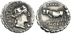 MARIA. Denario. Roma (81 a.C.). R/ XXXXI/C·MARI·CF SC. FFC-901. SB-9. MBC-.